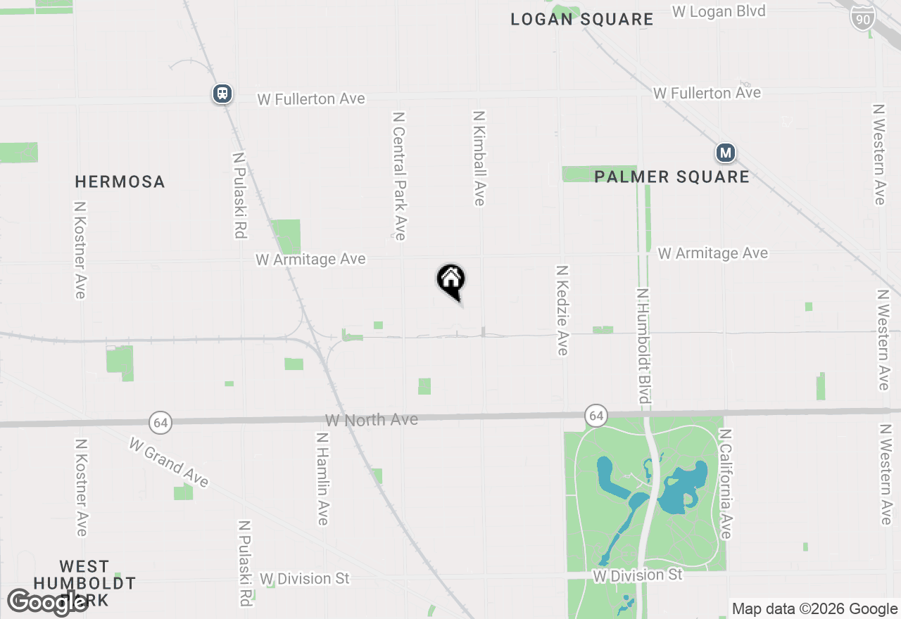 Map of 1840 N Saint Louis Avenue #1, Chicago, IL 60647