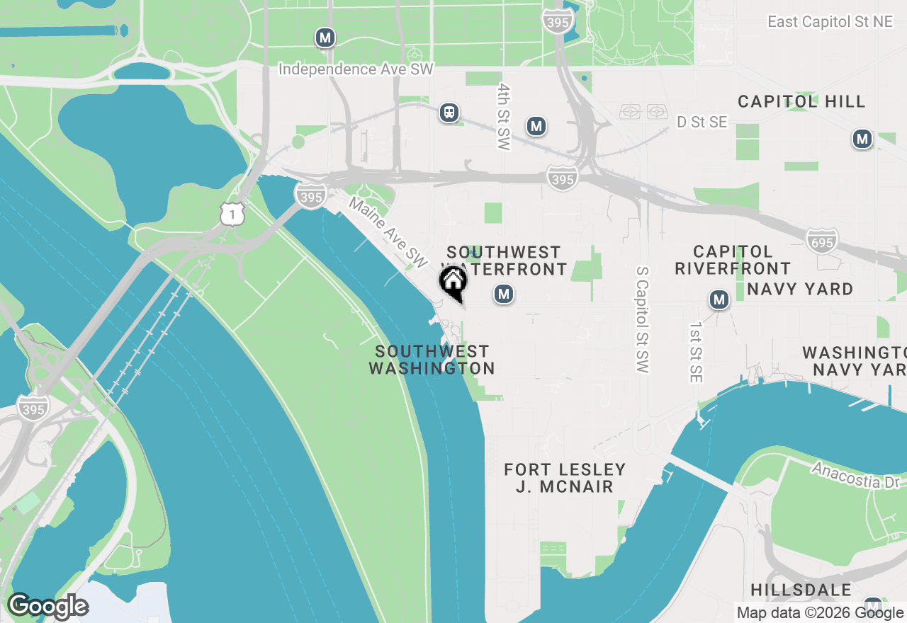 Map of 525 Water Street Sw #314, Washington, DC 20024