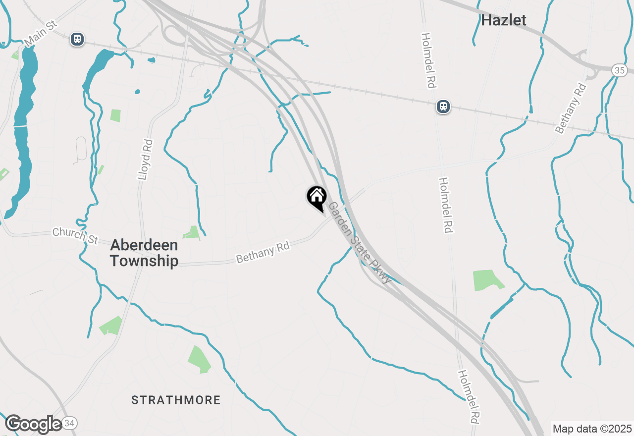 Map of 93 Briscoe Terrace East, Hazlet, NJ 07730