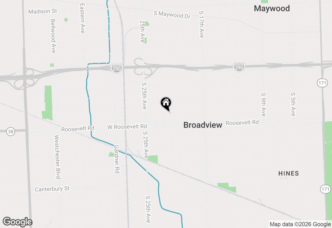 Map of 2106 S 22nd Avenue, Broadview, IL 60155