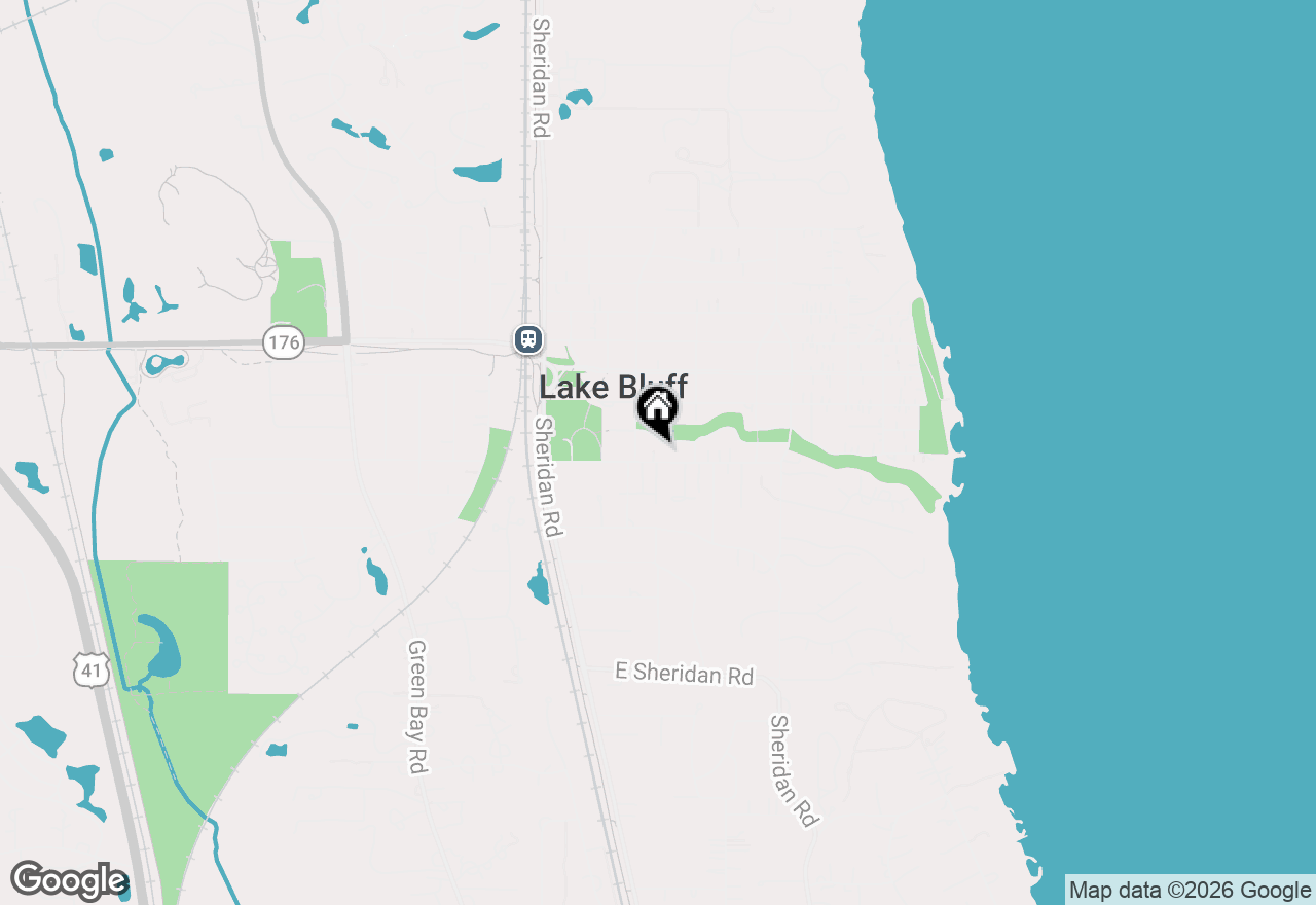 Map of 216 E Sheridan Place, Lake Bluff, IL 60044