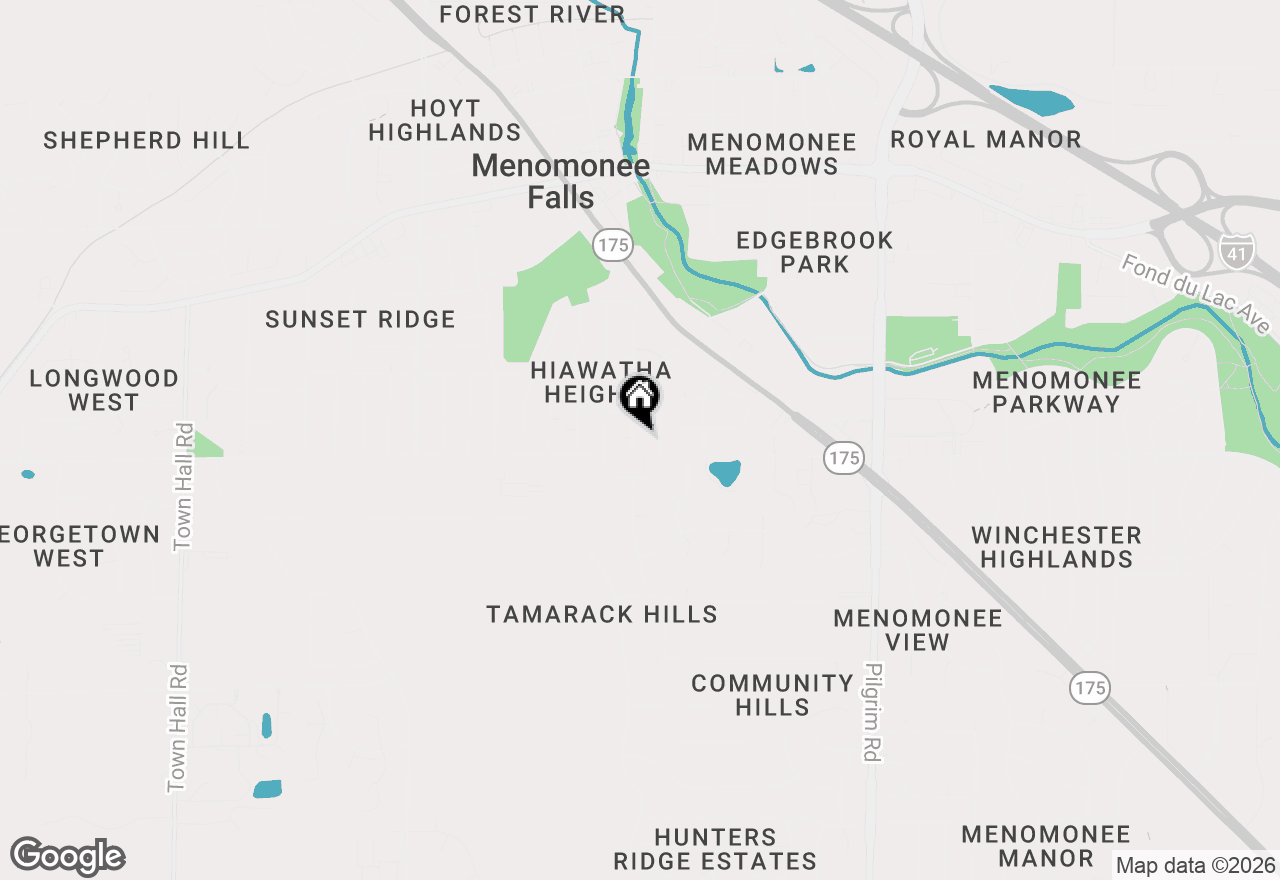 Map of W164N8426 Hiawatha Ave, Menomonee Falls, WI 53051