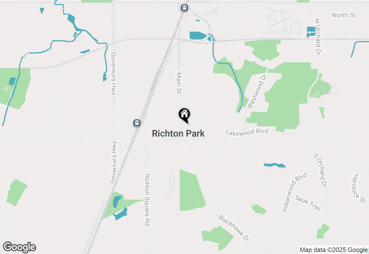 Map of 413 Wilshire Street, Park Forest, IL 60466