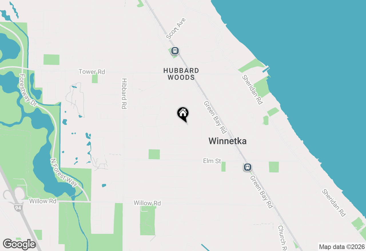 Map of 1025 Starr Road, Winnetka, IL 60093