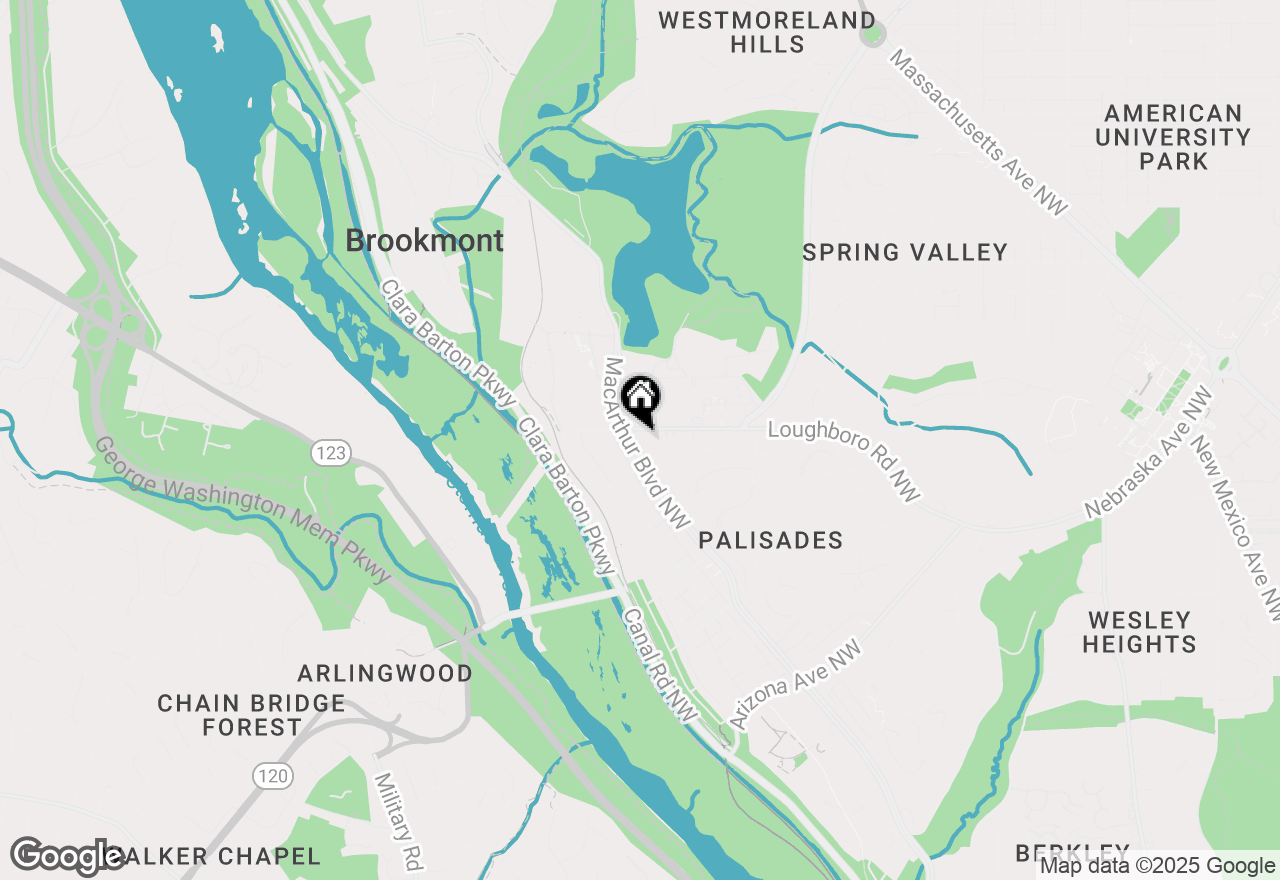 Map of 5821 Macarthur Boulevard Nw, Washington, DC 20016