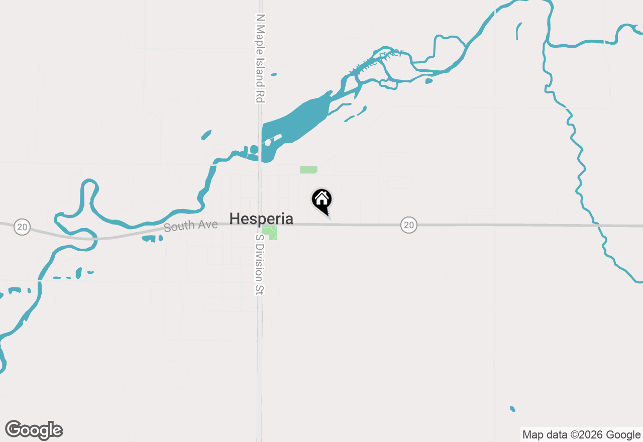 Map of 22 N Greenback Street, Hesperia, MI 49421