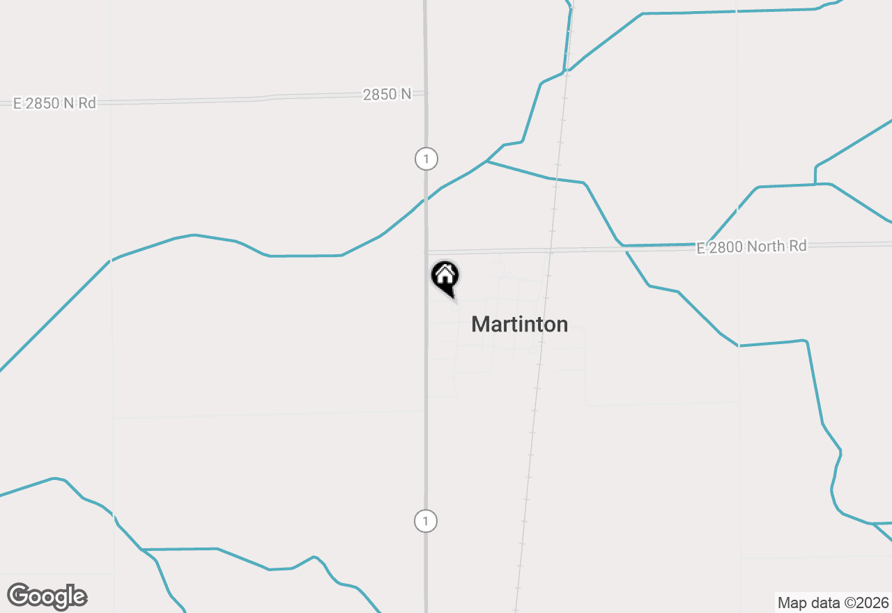 Map of 317 N Thomas Street, Martinton, IL 60951