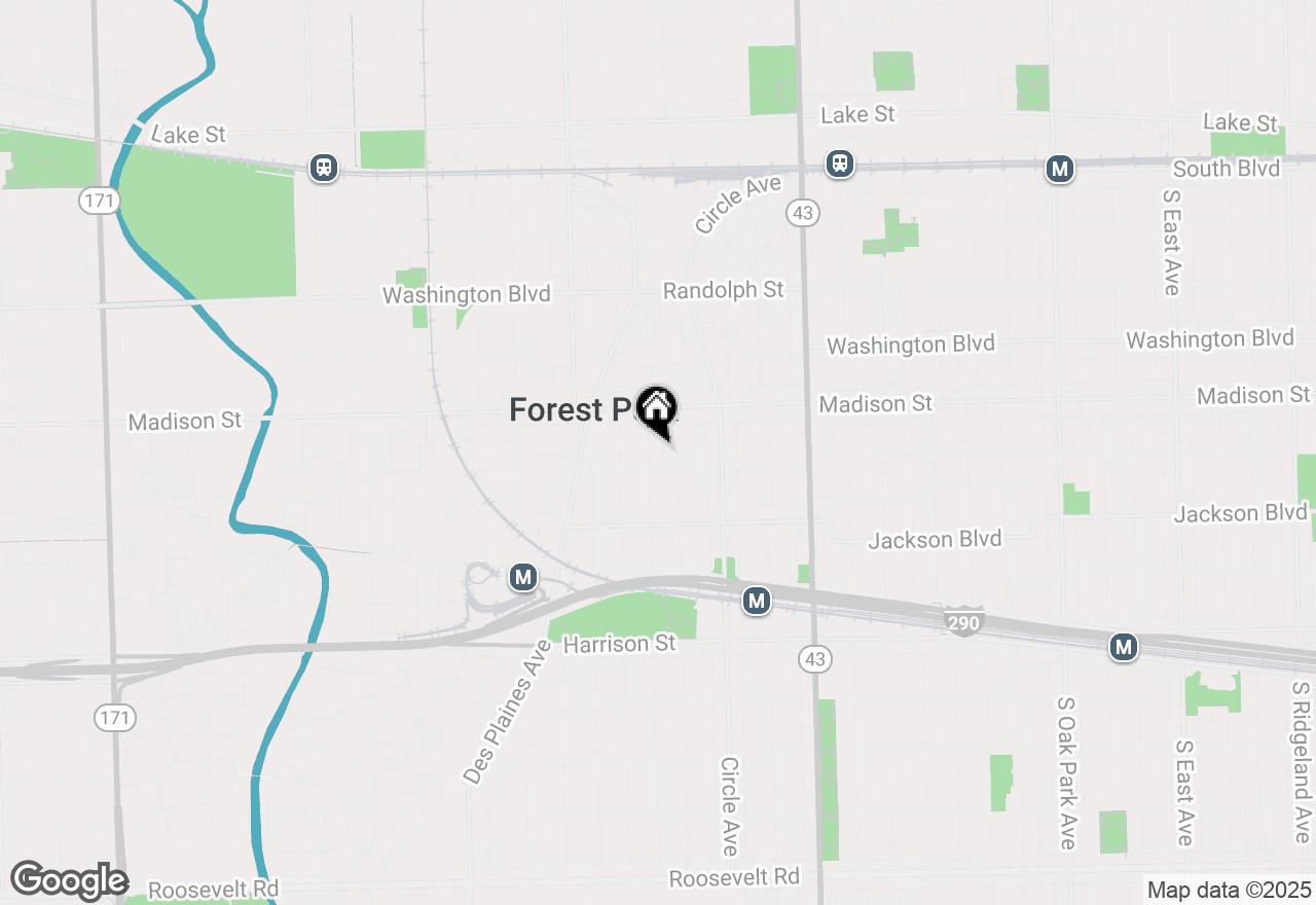 Map of 439 Thomas Avenue, Forest Park, IL 60130