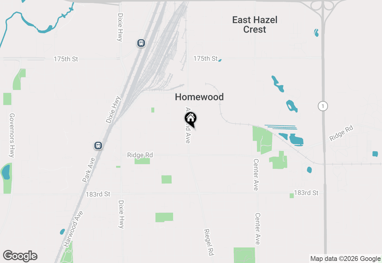 Map of 17917 Ashland Avenue, Homewood, IL 60430
