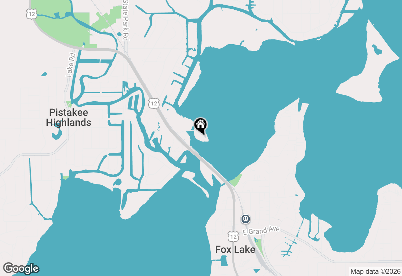 Map of 176 Riverside Island Drive, Fox Lake, IL 60020