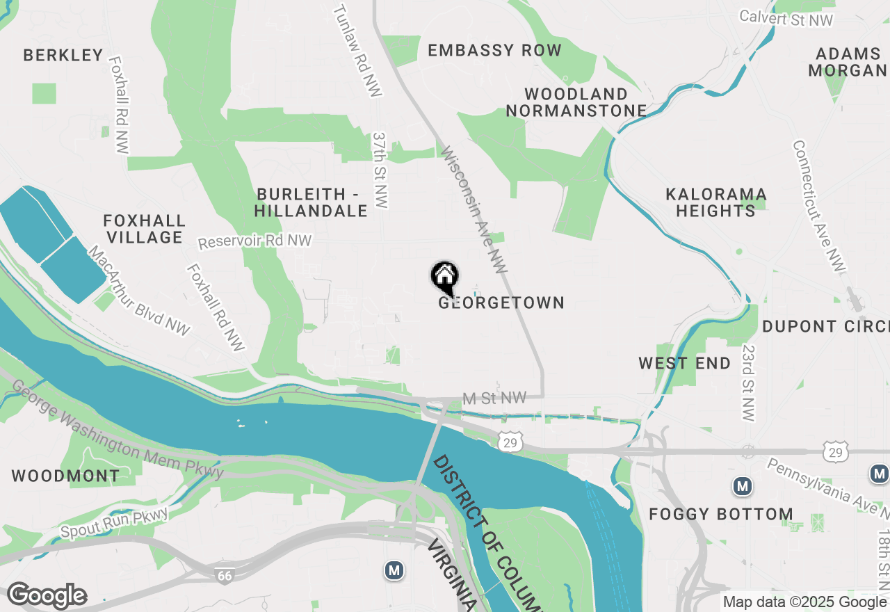 Map of 1527 35th Street Nw, Washington, DC 20007