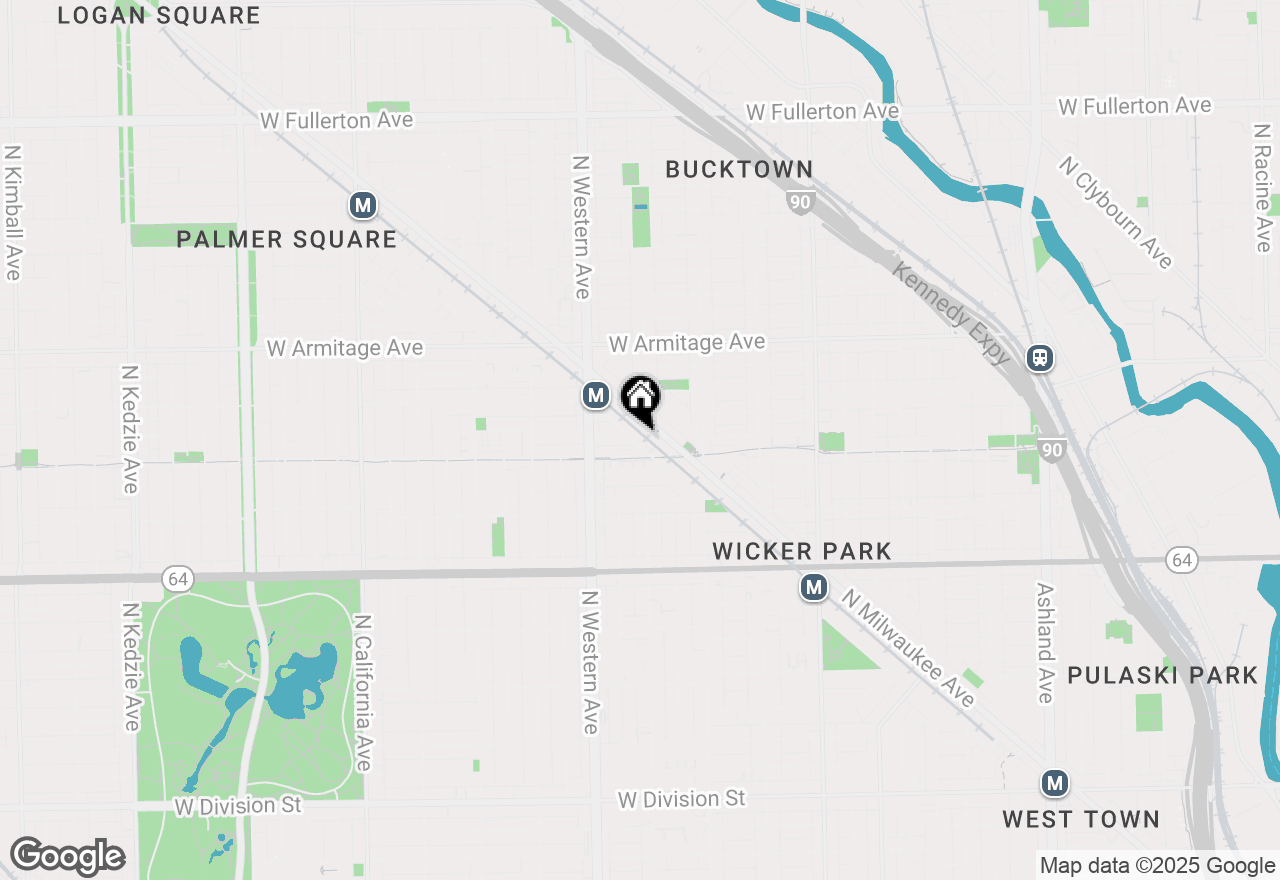 Map of 1825 N Winnebago Avenue #404, Chicago, IL 60647
