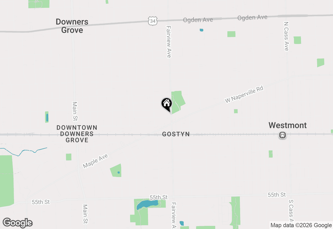 Map of 414 Austin Street, Downers Grove, IL 60515