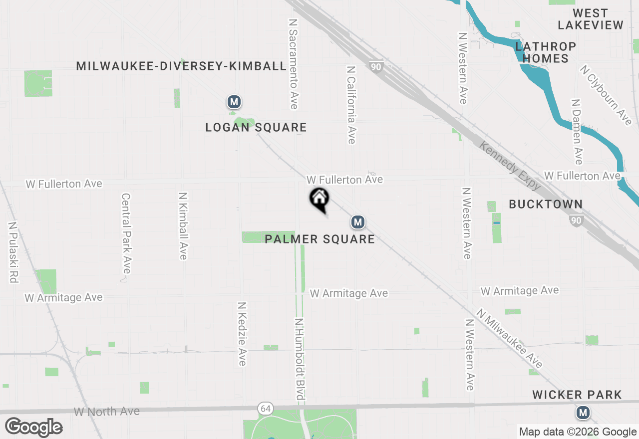 Map of 2907 W Lyndale Street #2R, Chicago, IL 60647