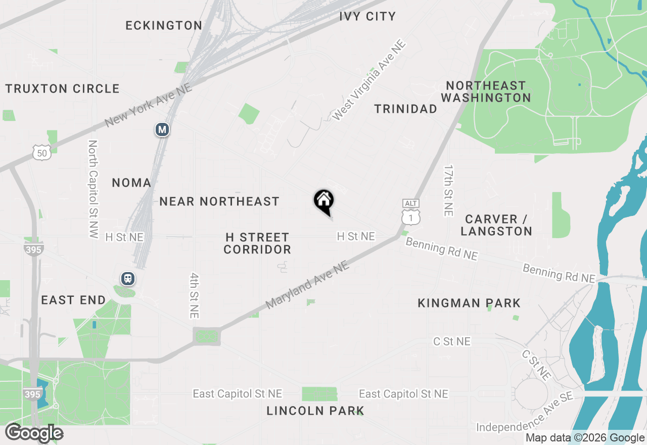 Map of 1217 I Street Ne, Washington, DC 20002