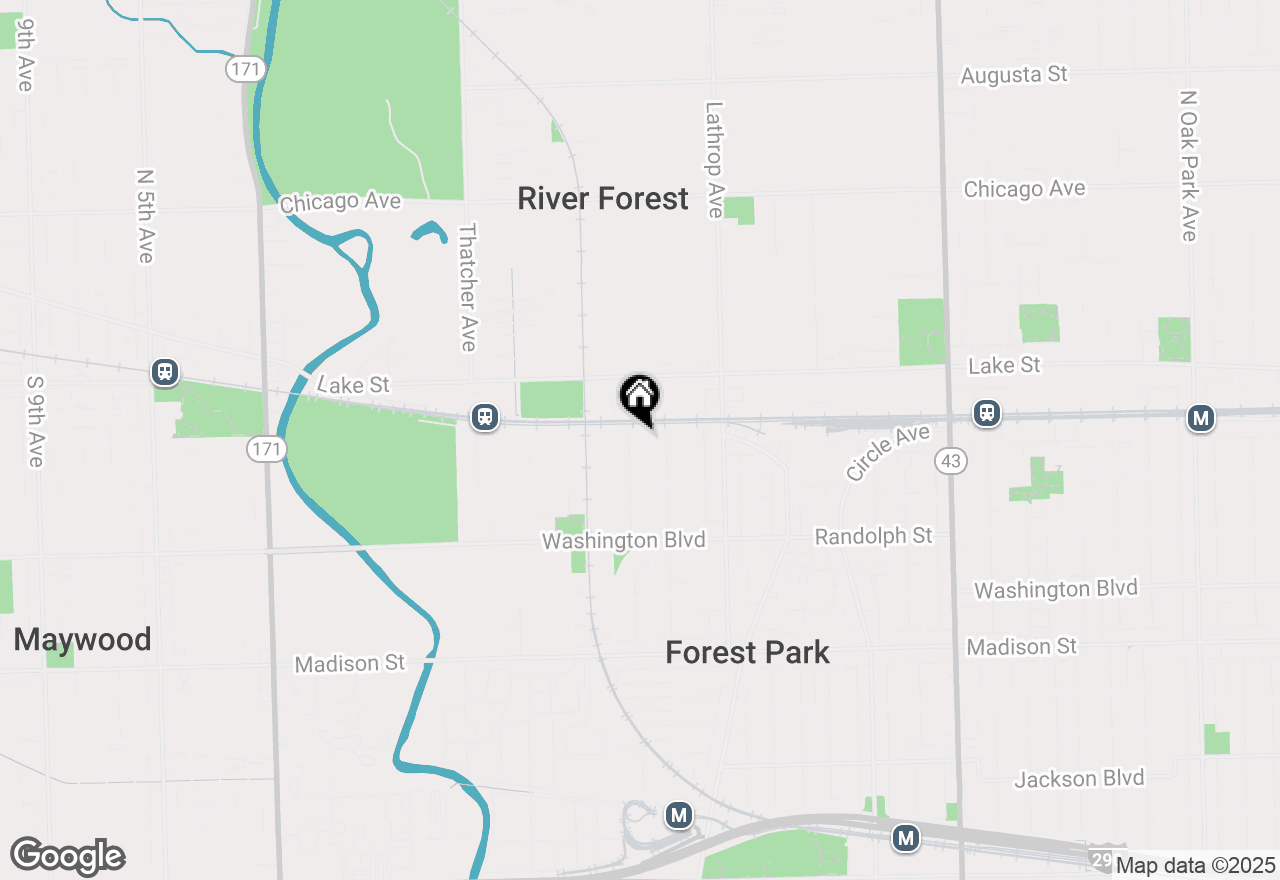 Map of 342 Franklin Avenue, River Forest, IL 60305