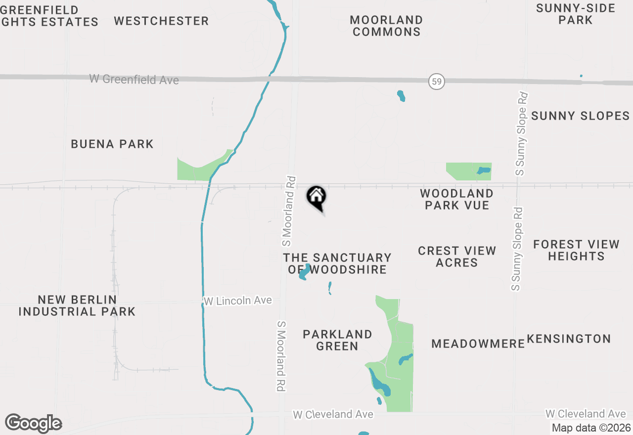 Map of 2003 S Valley Spring Dr, New Berlin, WI 53151