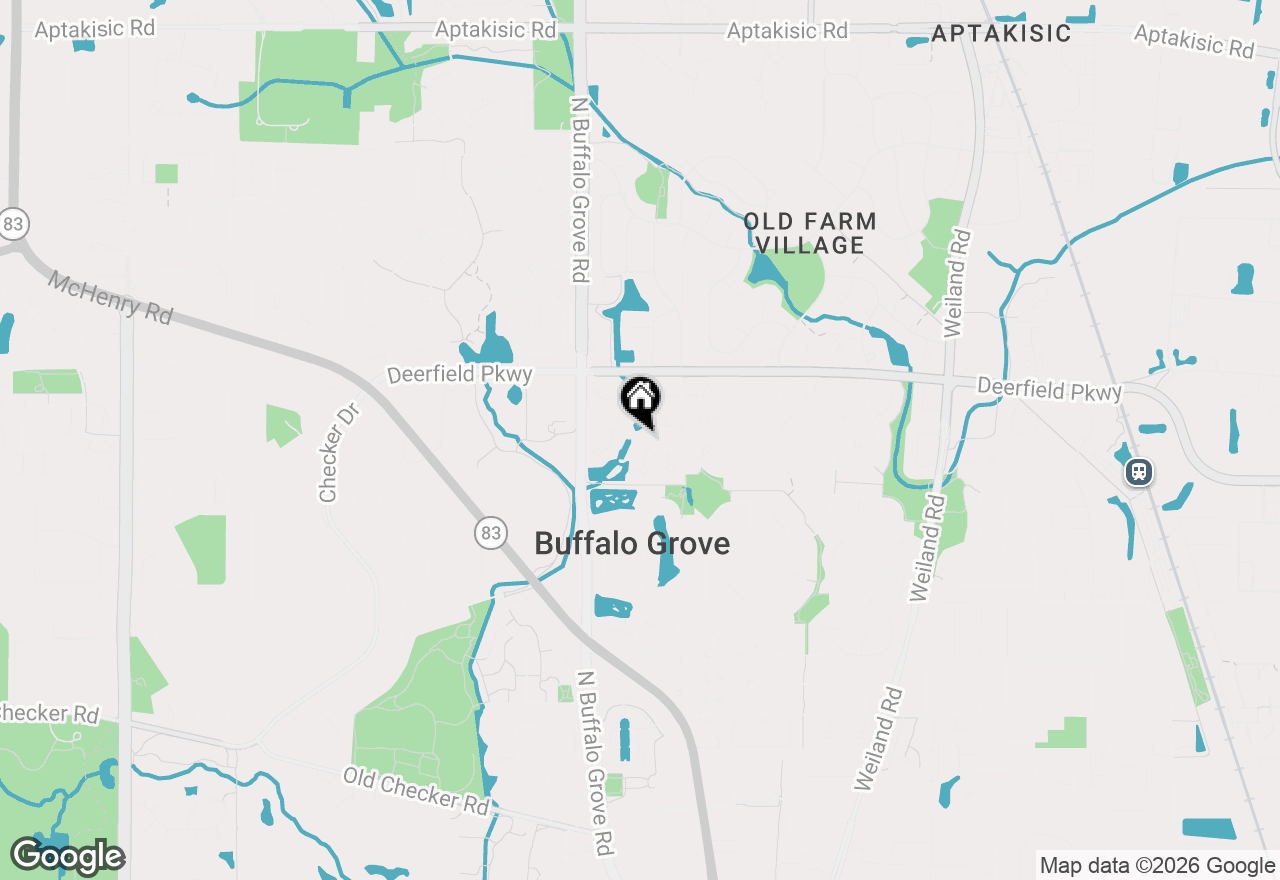 Map of 971 Hidden Lake Drive, Buffalo Grove, IL 60089