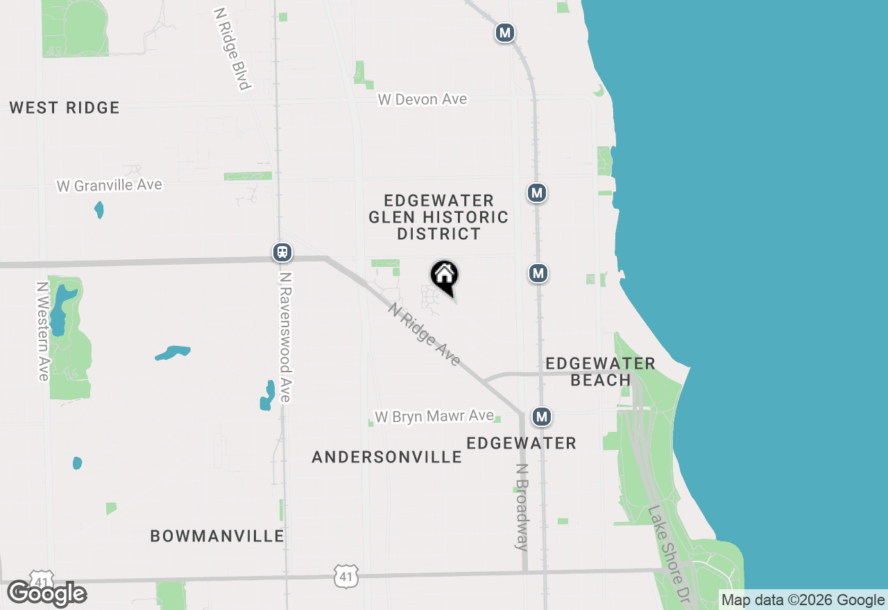 Map of 5869 N Glenwood Avenue #3, Chicago, IL 60660