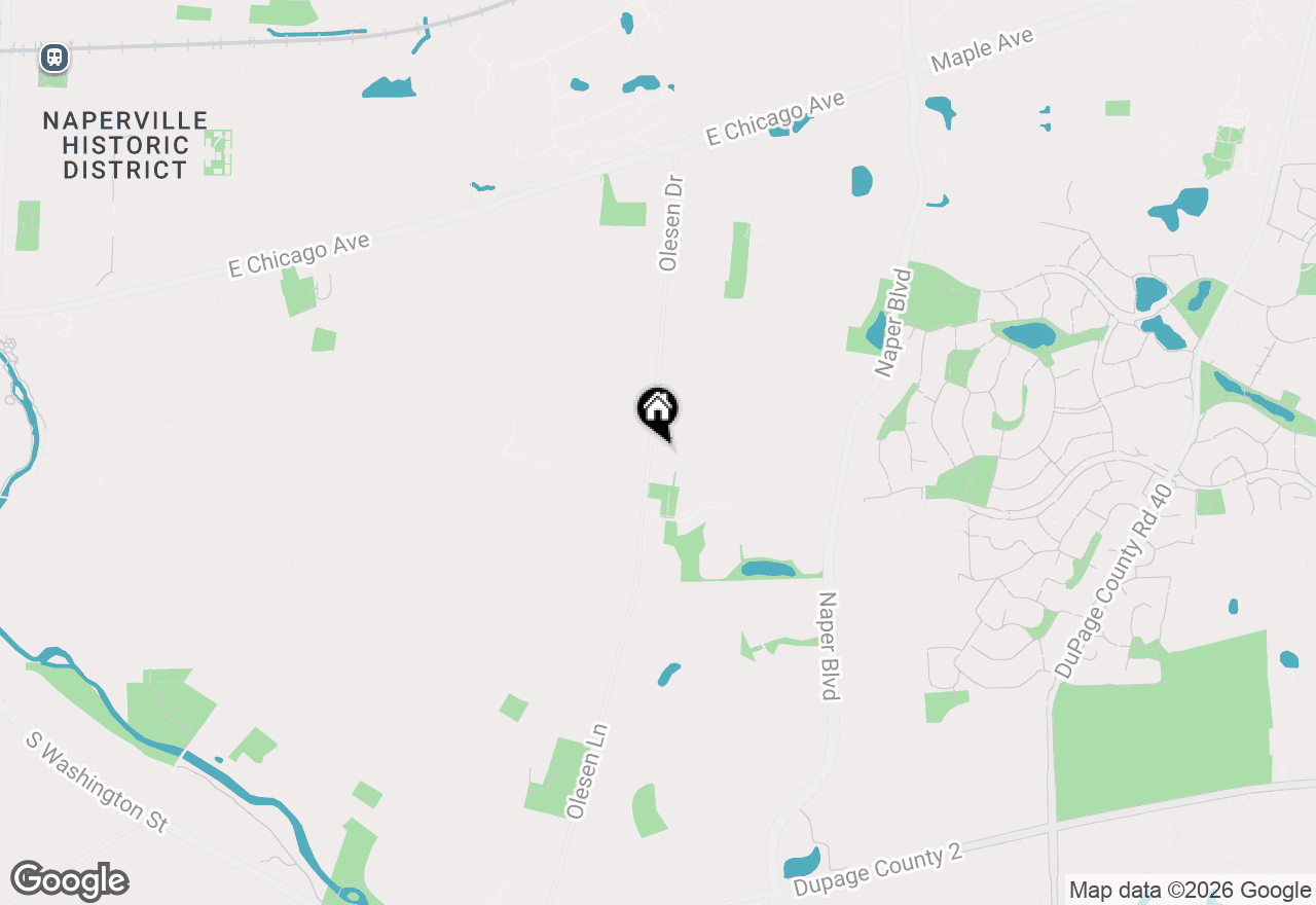 Map of 530 Olesen Drive, Naperville, IL 60540