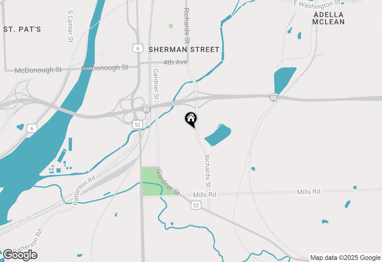 Map of 804 Richards Street, Joliet, IL 60433