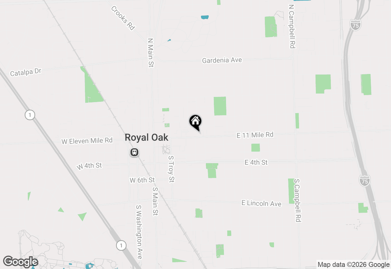 Map of 101 Curry Avenue #416, Royal Oak, MI 48067