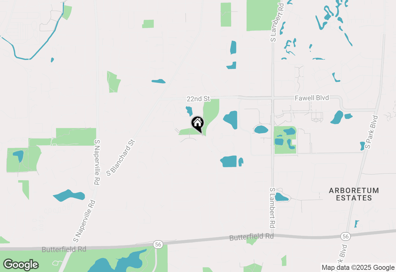 Map of 75 Hawkins Circle, Wheaton, IL 60189