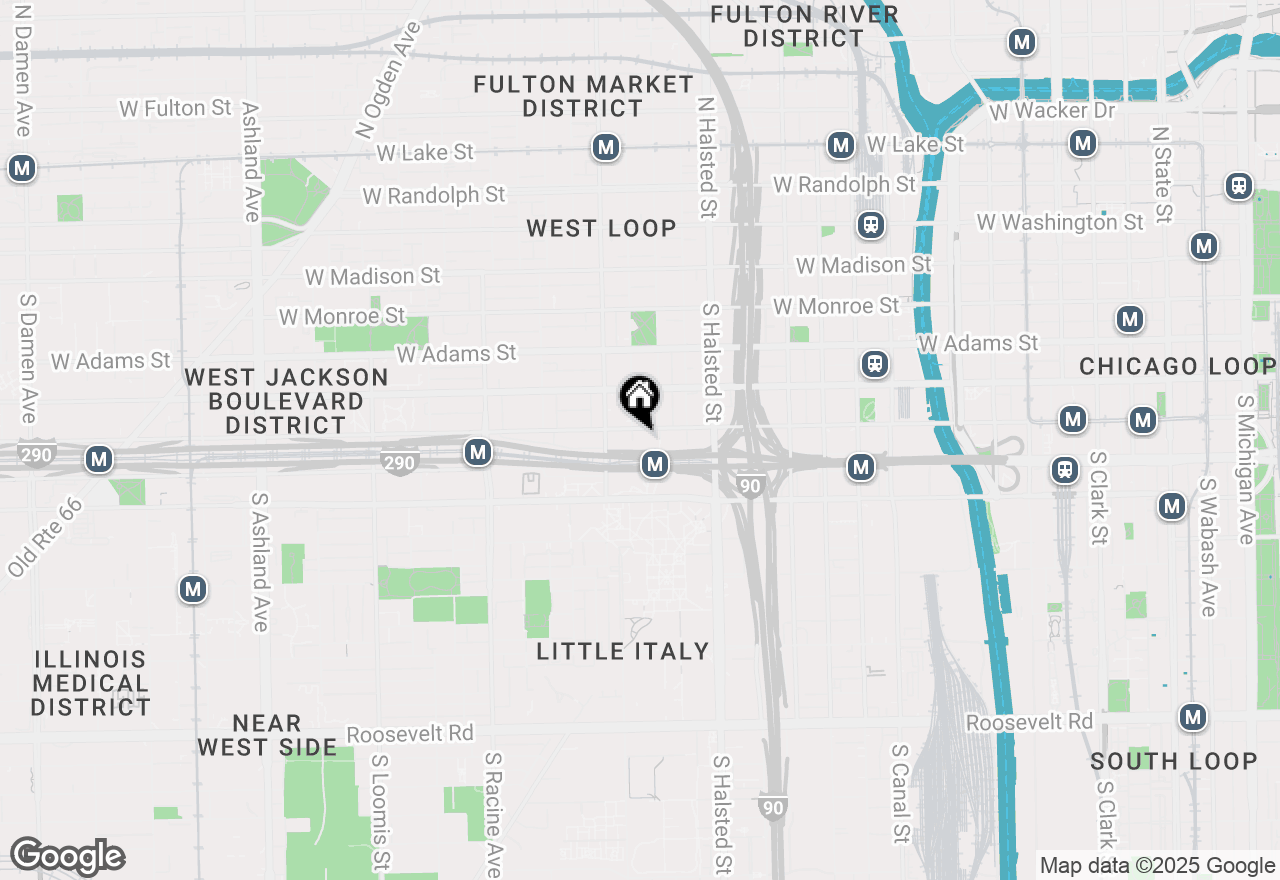 Map of 411 S Sangamon Street #7C, Chicago, IL 60607