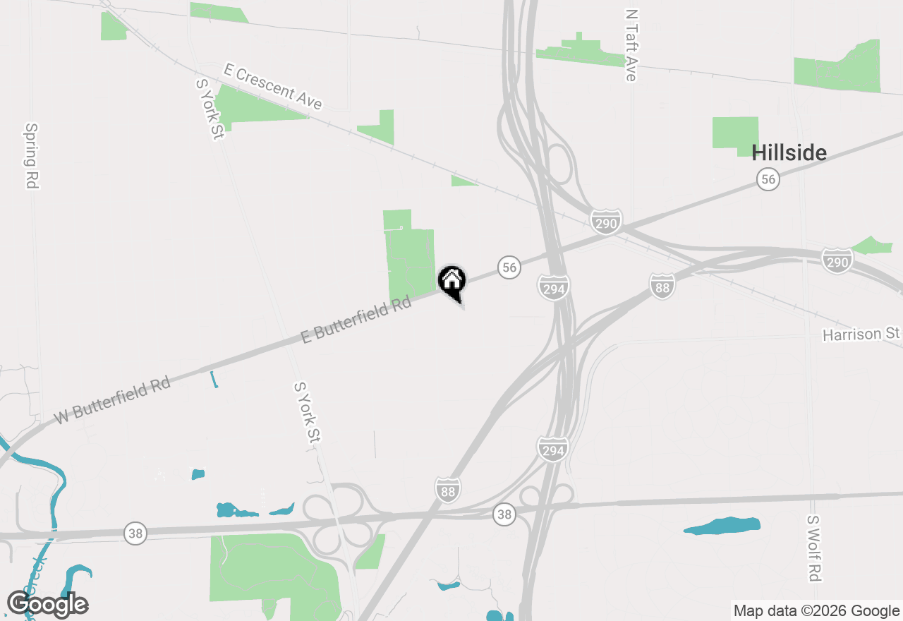 Map of 924 S Hillcrest Avenue, Elmhurst, IL 60126