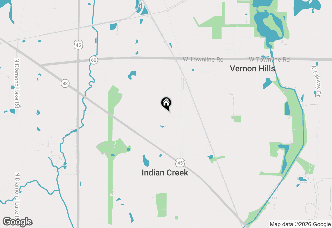 Map of 1367 Orleans Drive, Mundelein, IL 60060