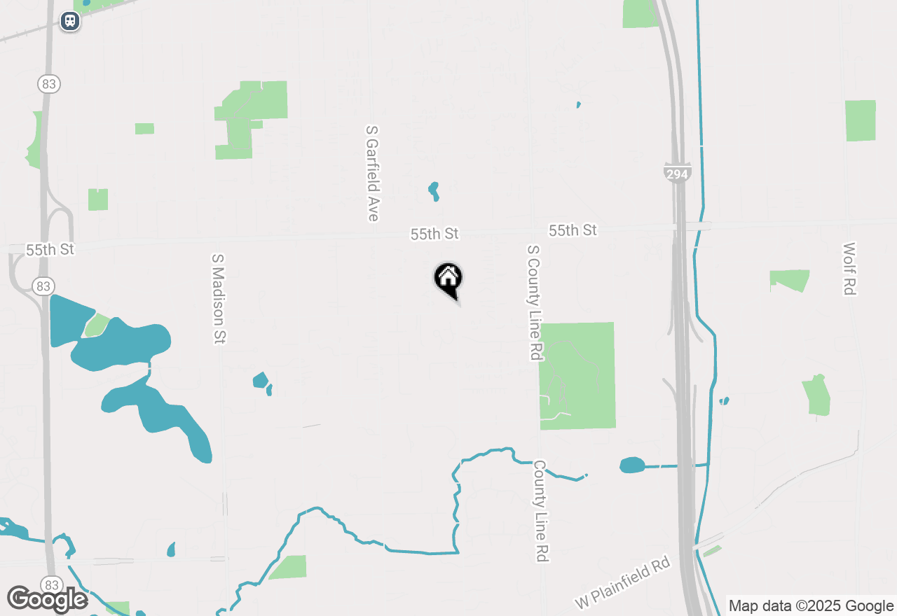 Map of 5626 S Elm Street, Hinsdale, IL 60521