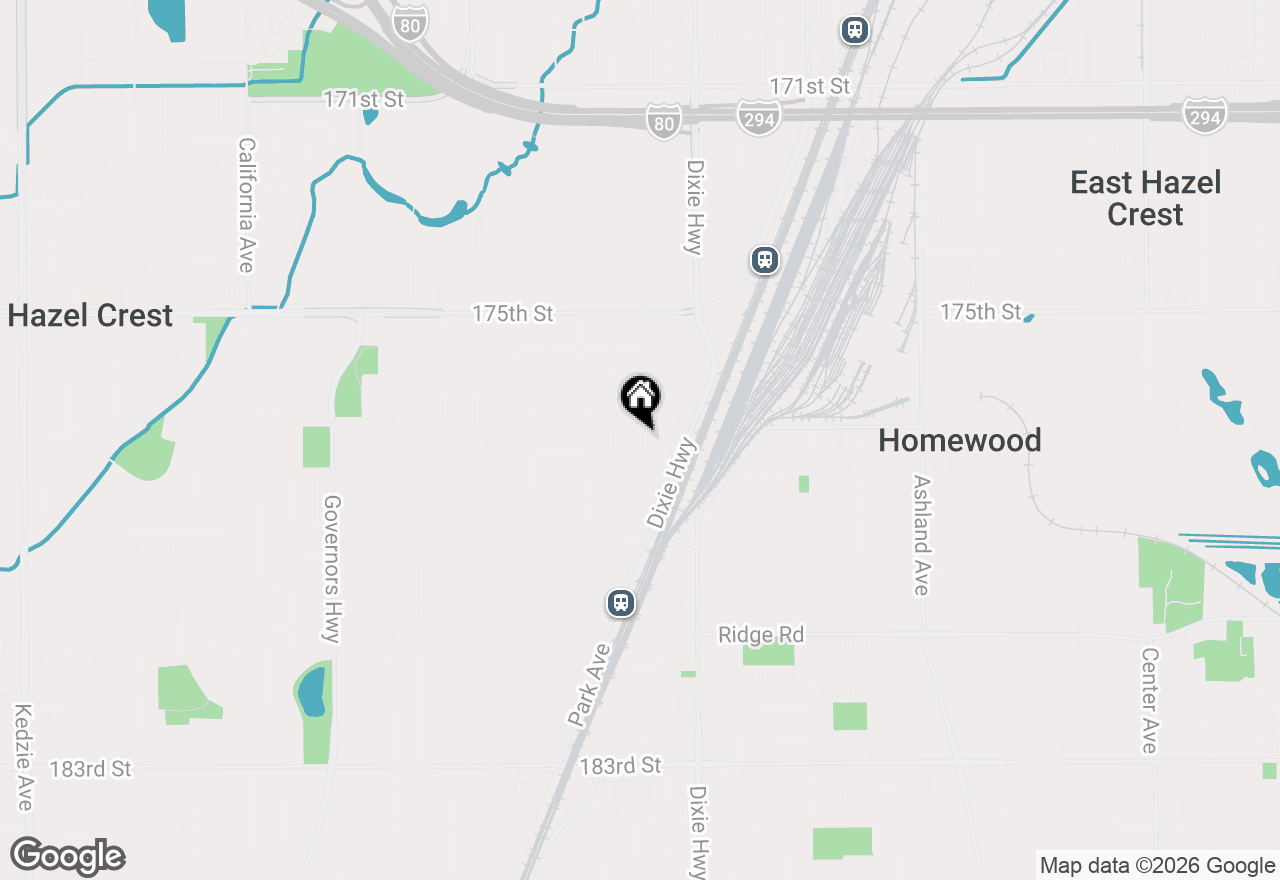 Map of 2058 Maple Road, Homewood, IL 60430