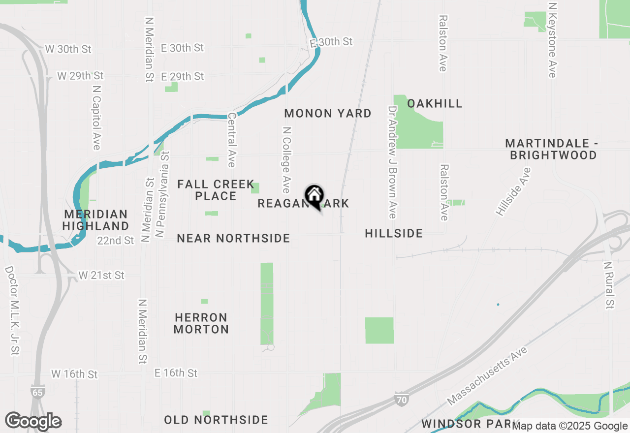 Map of 2241 Carrollton Avenue, Indianapolis, IN 46205