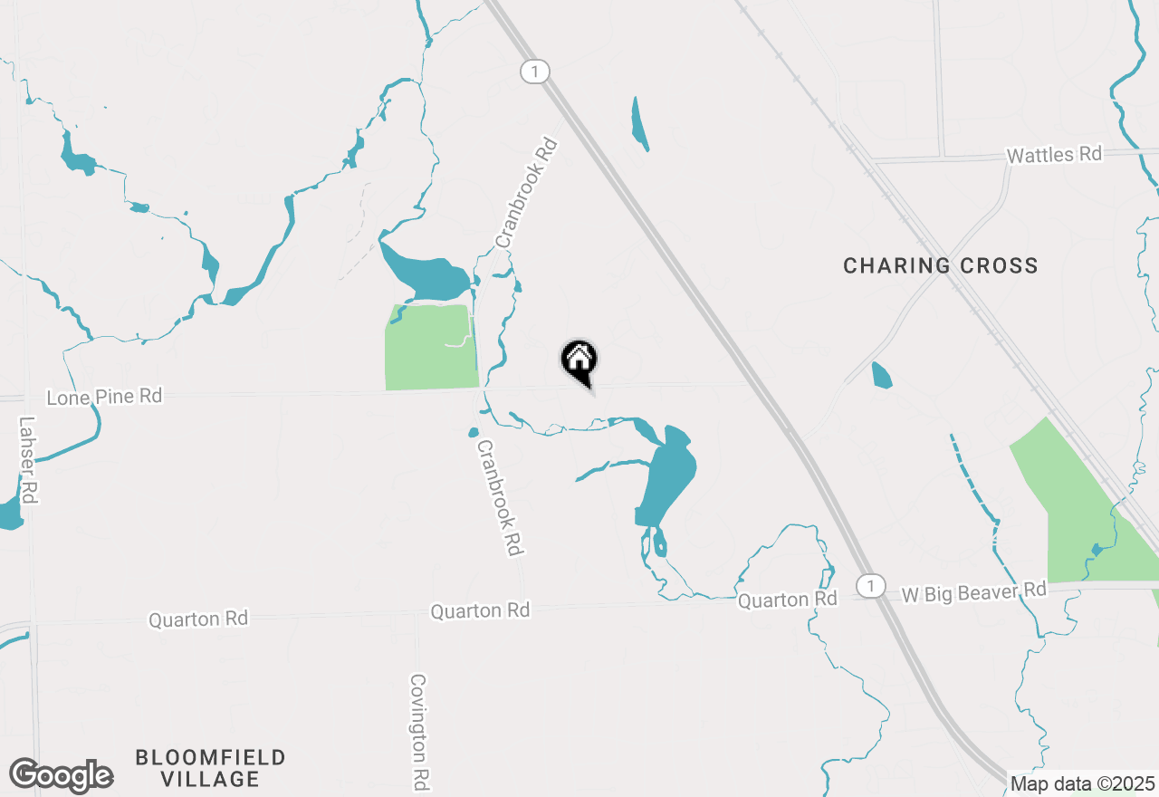Map of 221 Lone Pine Road, Bloomfield Hills, MI 48304
