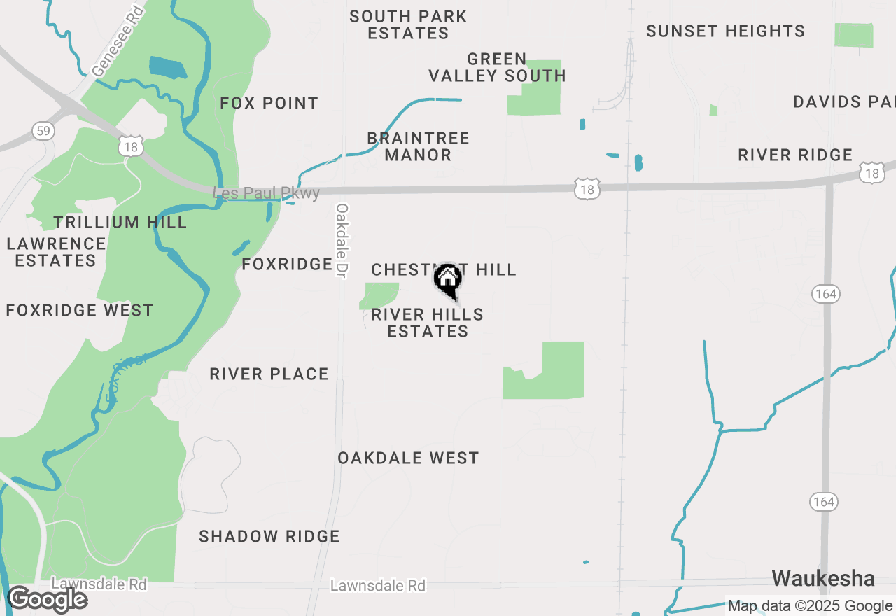 Map of 2309 Rickert Dr, Waukesha, WI 53189