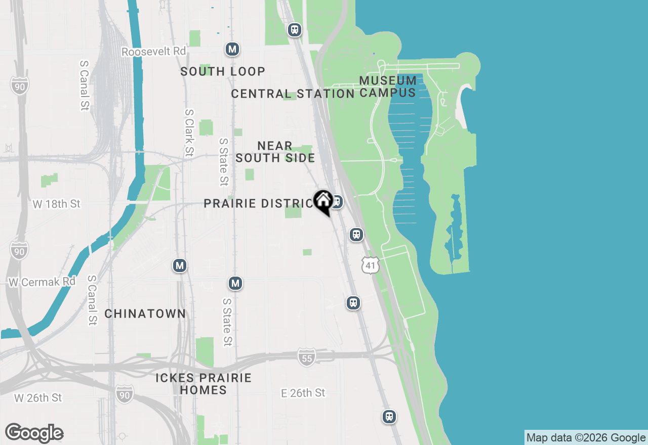 Map of 1901 S Calumet Avenue #2303, Chicago, IL 60616