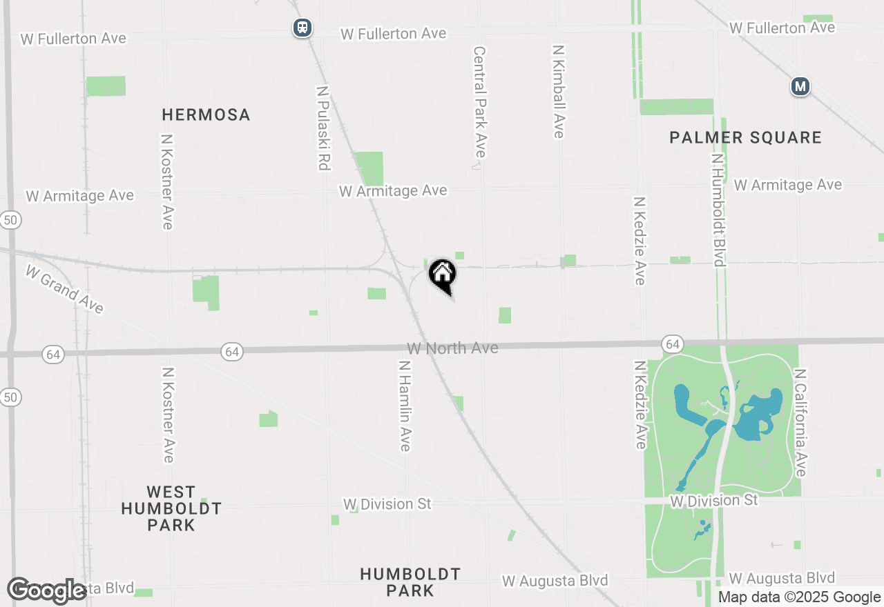 Map of 1702 N Lawndale Avenue, Chicago, IL 60647