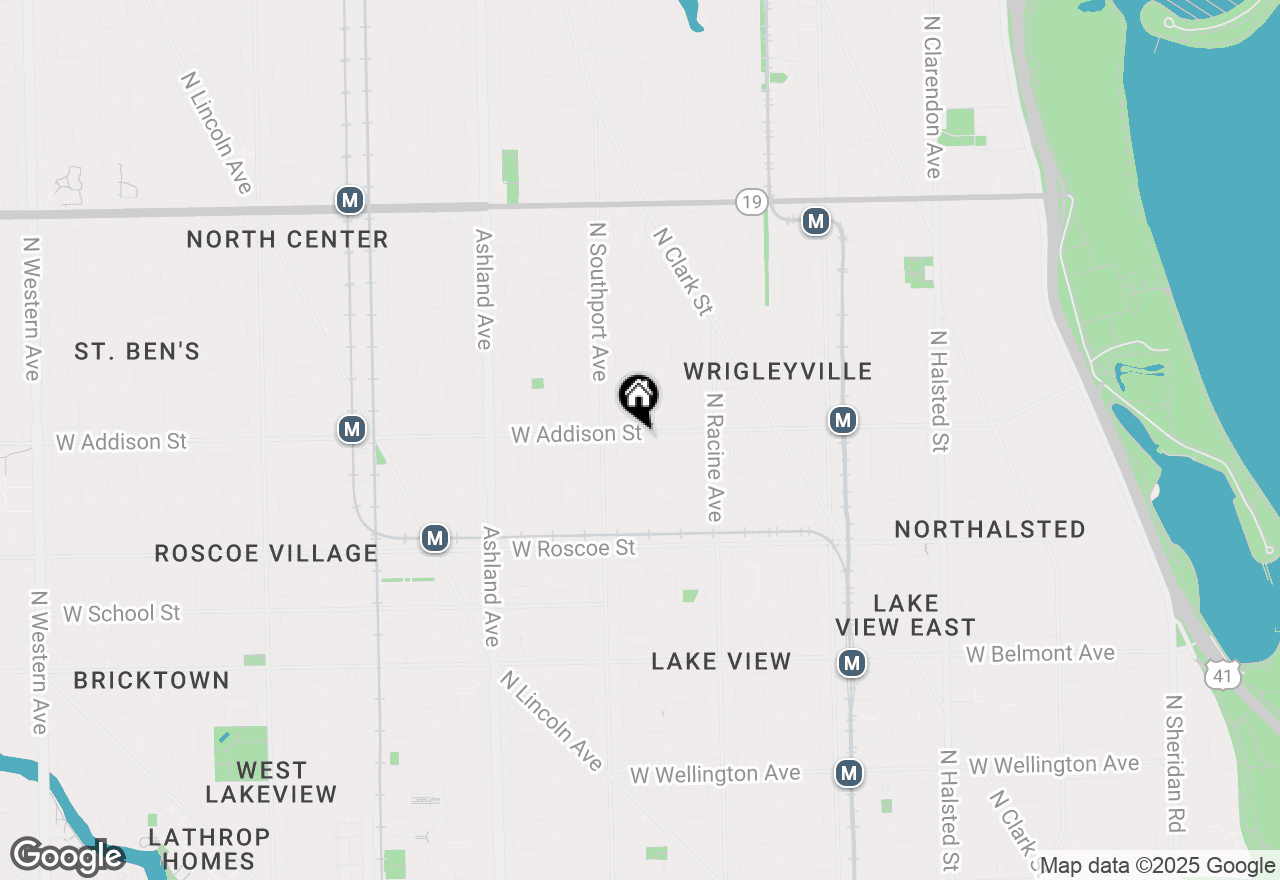 Map of 1317 W Addison Street #3A, Chicago, IL 60613