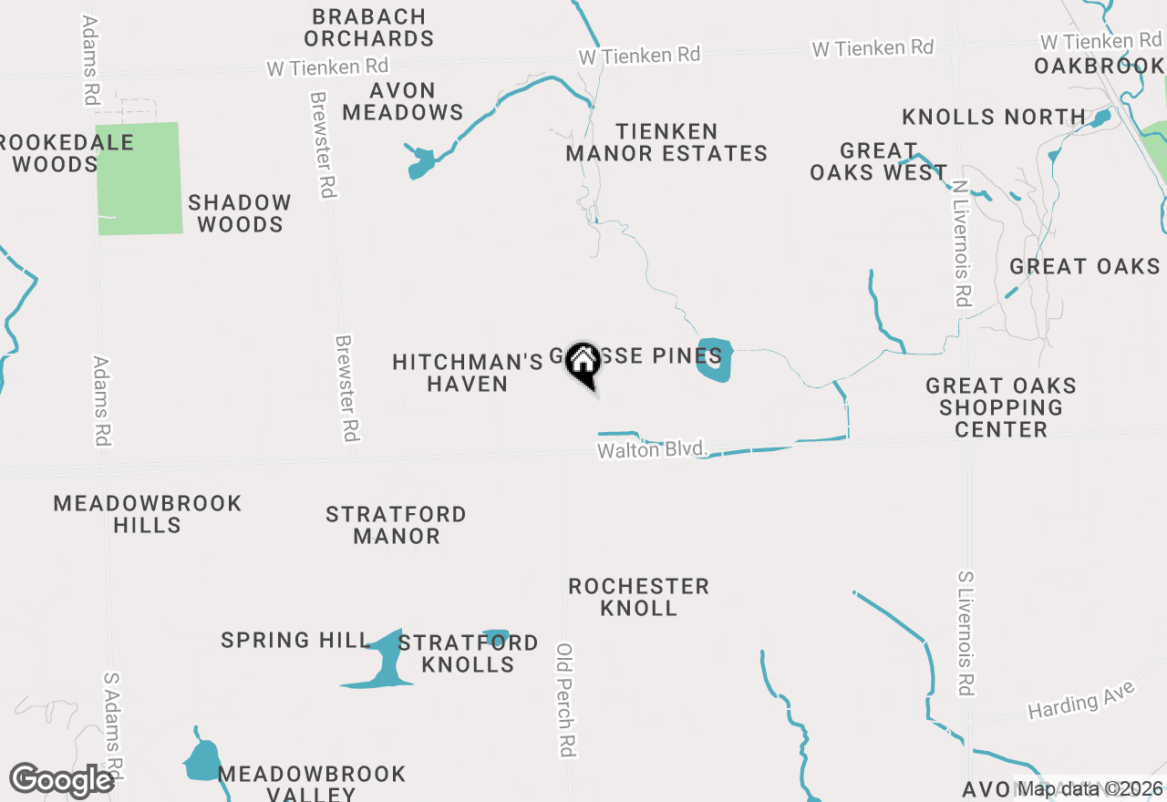 Map of 1980 Chalmers Drive W, Rochester Hills, MI 48309