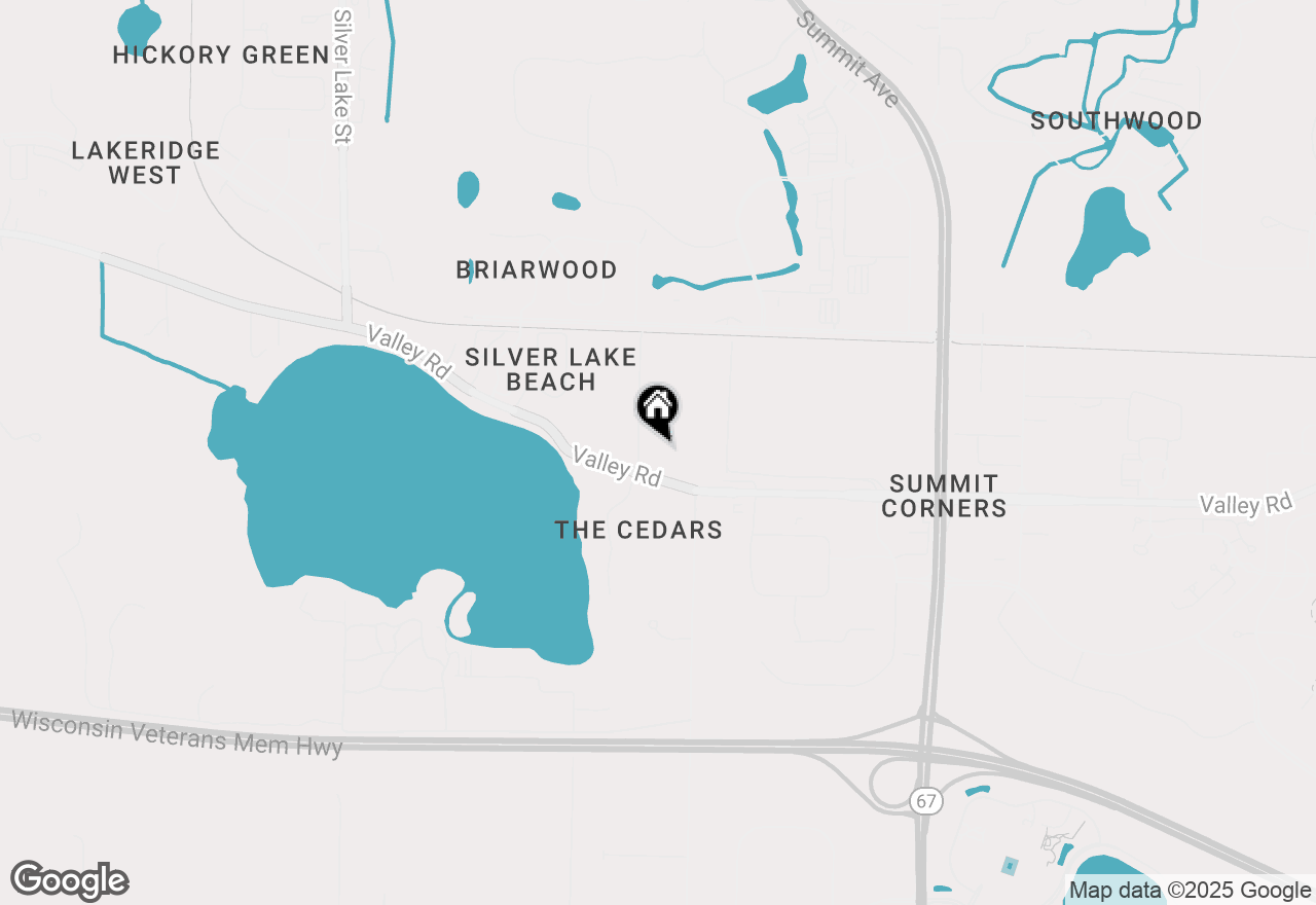 Map of 3202 N Silver Cedar Rd, Summit, WI 53066