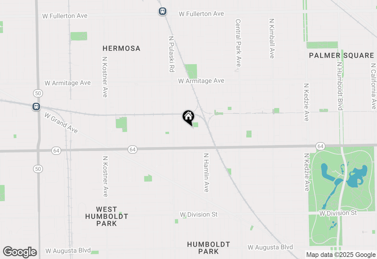 Map of 1704 N Springfield Avenue, Chicago, IL 60647