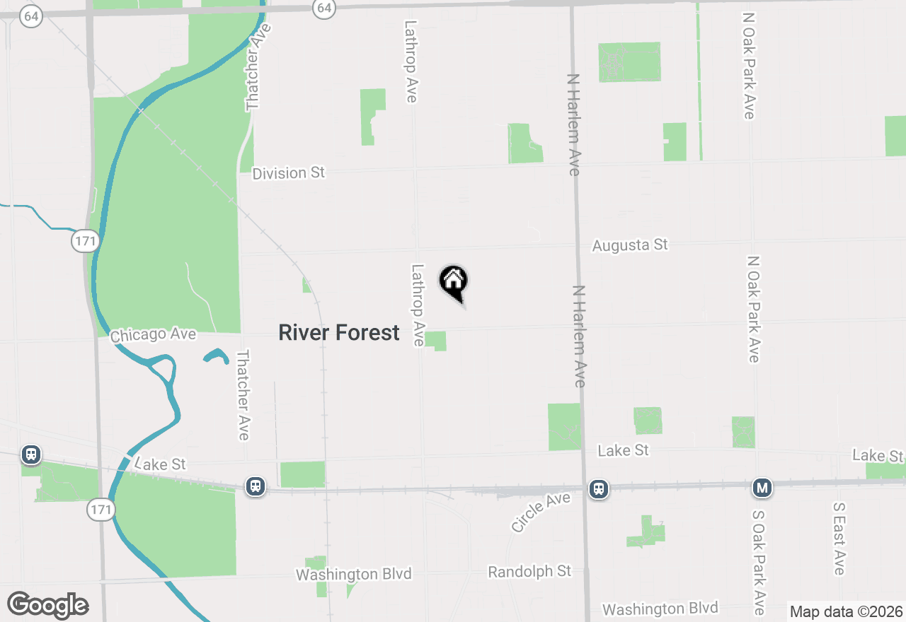 Map of 823 Jackson Avenue, River Forest, IL 60305