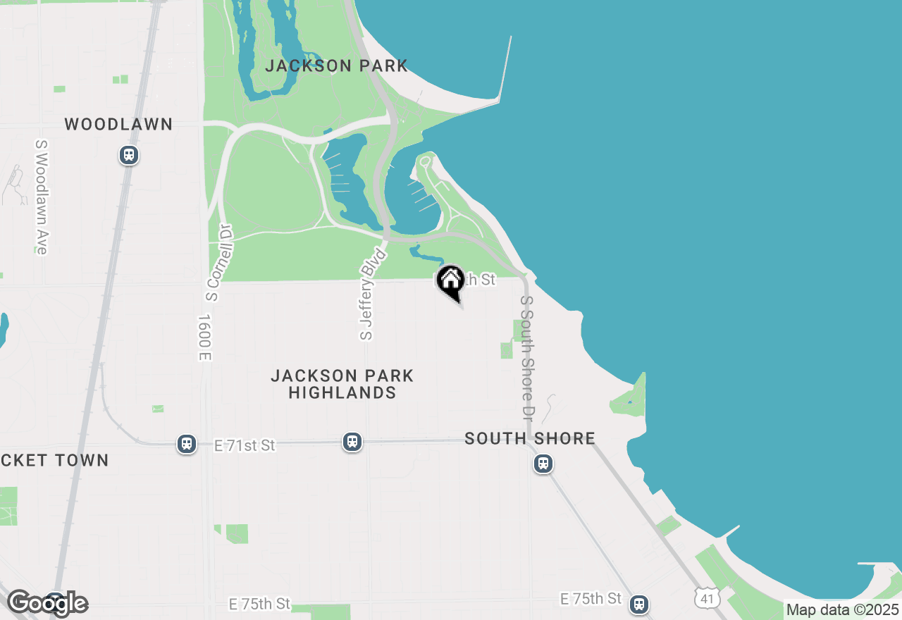 Map of 6749 S Paxton Avenue #3, Chicago, IL 60649