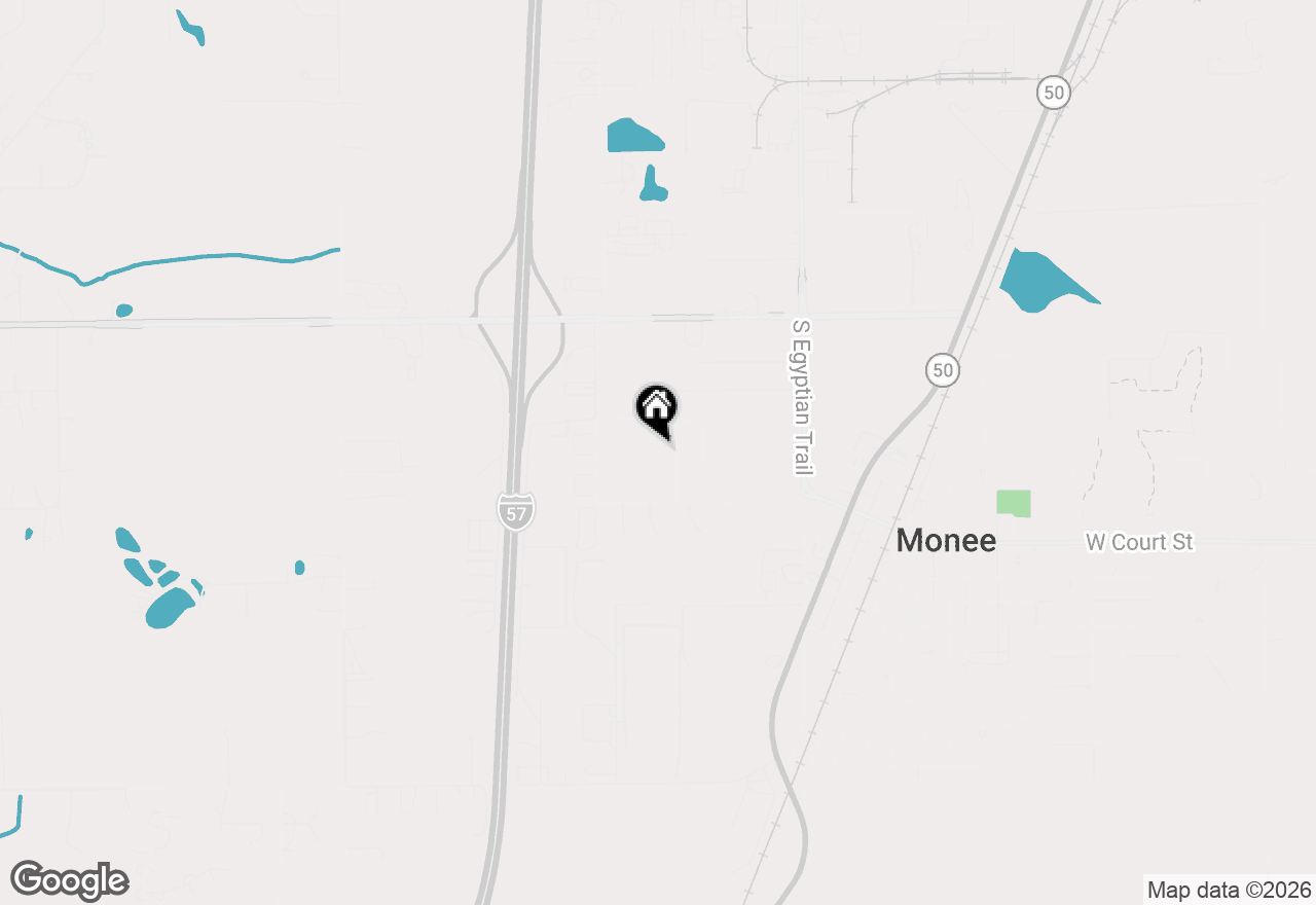 Map of 25731 S Hoover Street, Monee, IL 60449