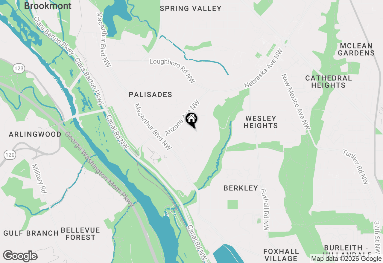 Map of 4927 Eskridge Terrace Nw, Washington, DC 20016
