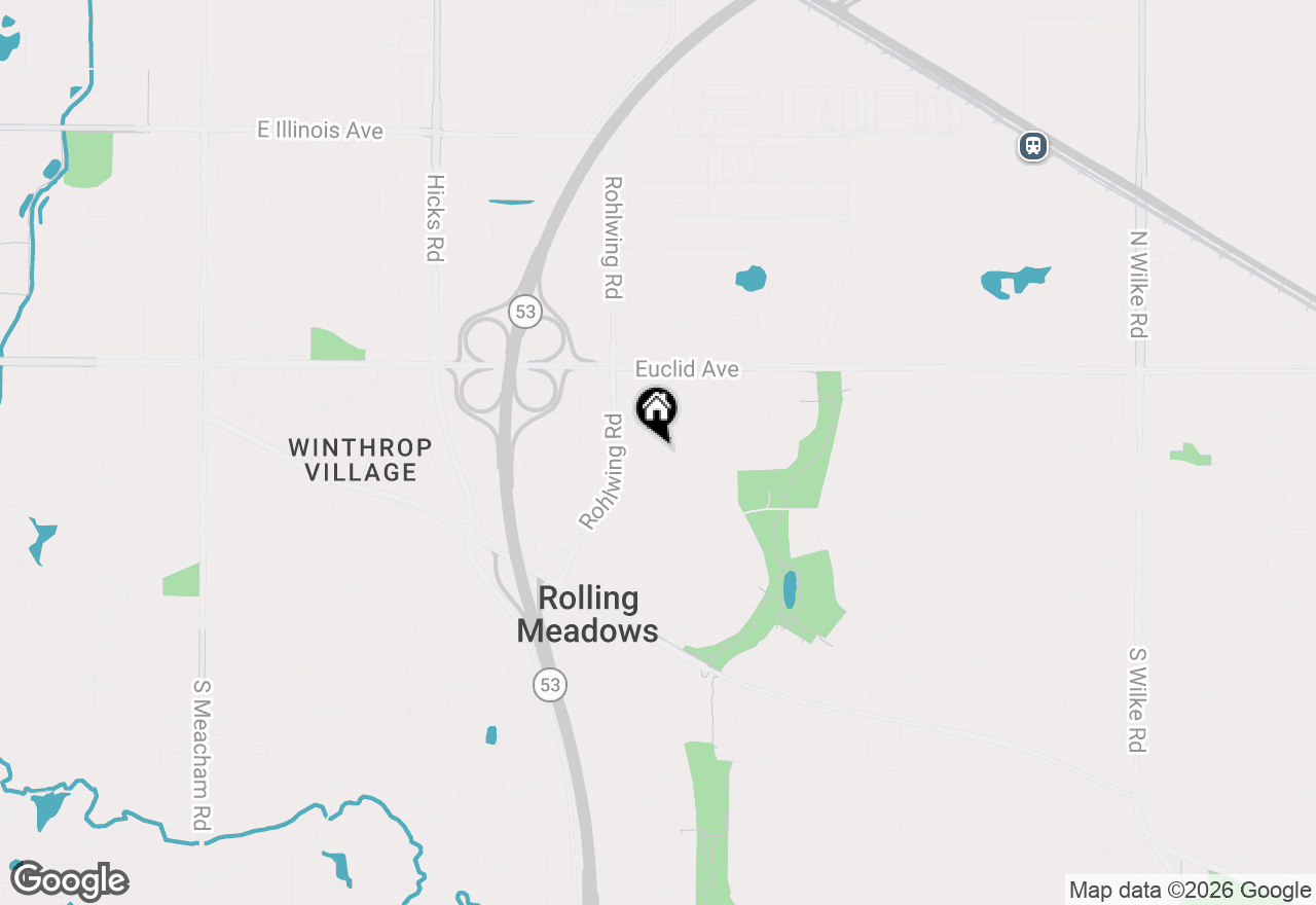 Map of 2302 Flicker Lane, Rolling Meadows, IL 60008