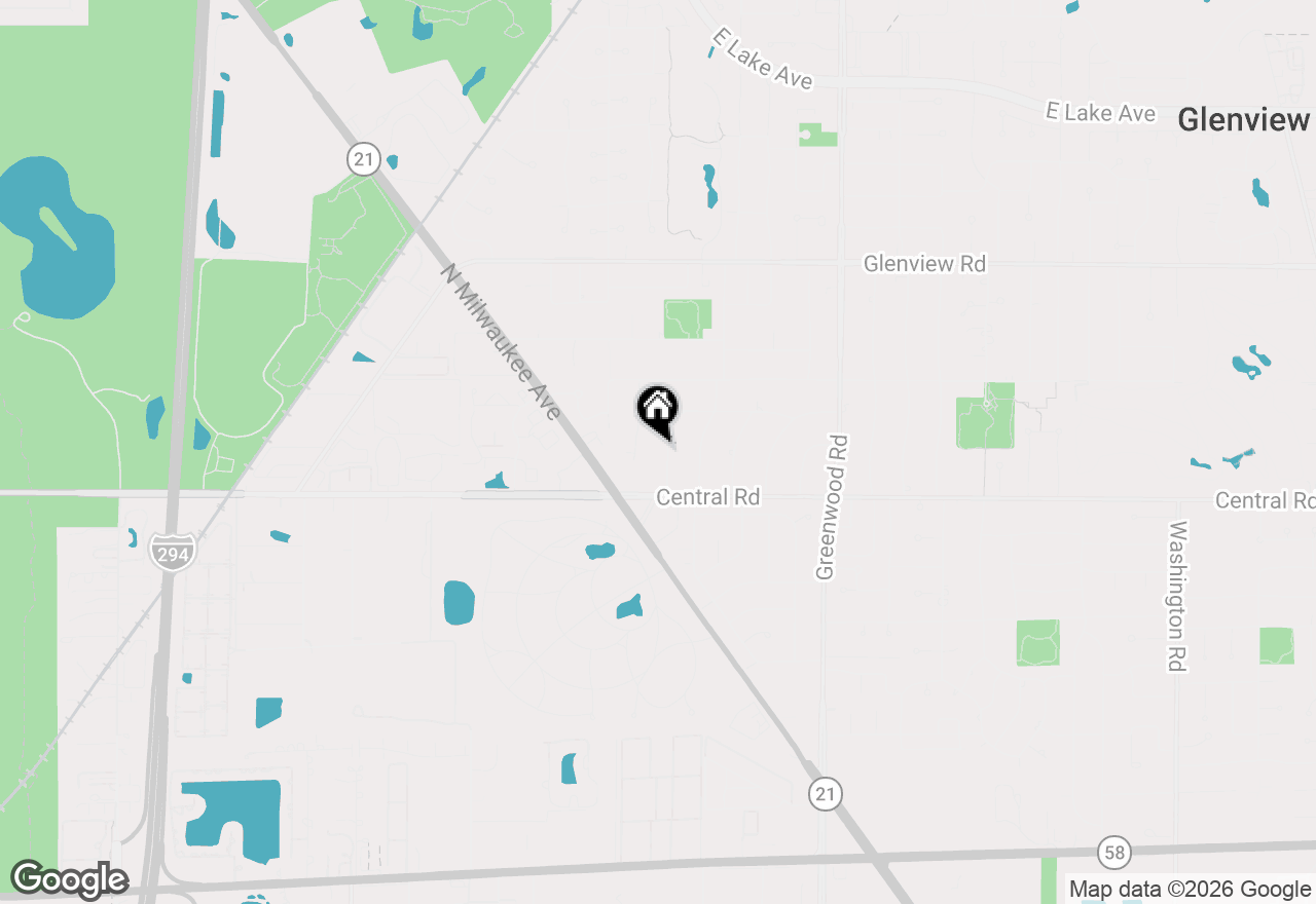 Map of 612 Meadow Drive, Glenview, IL 60025