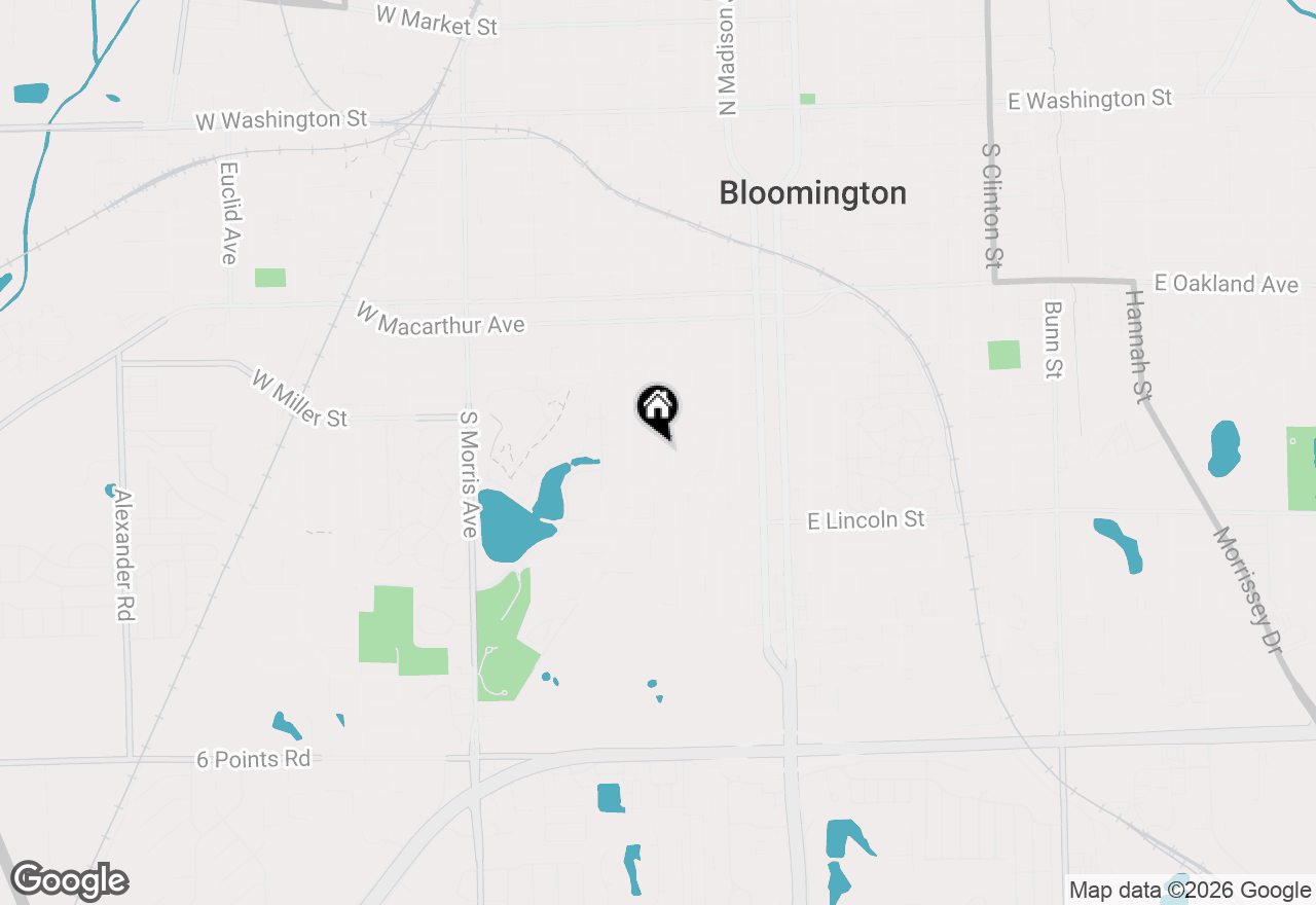 Map of 1216 S Mason Street, Bloomington, IL 61701