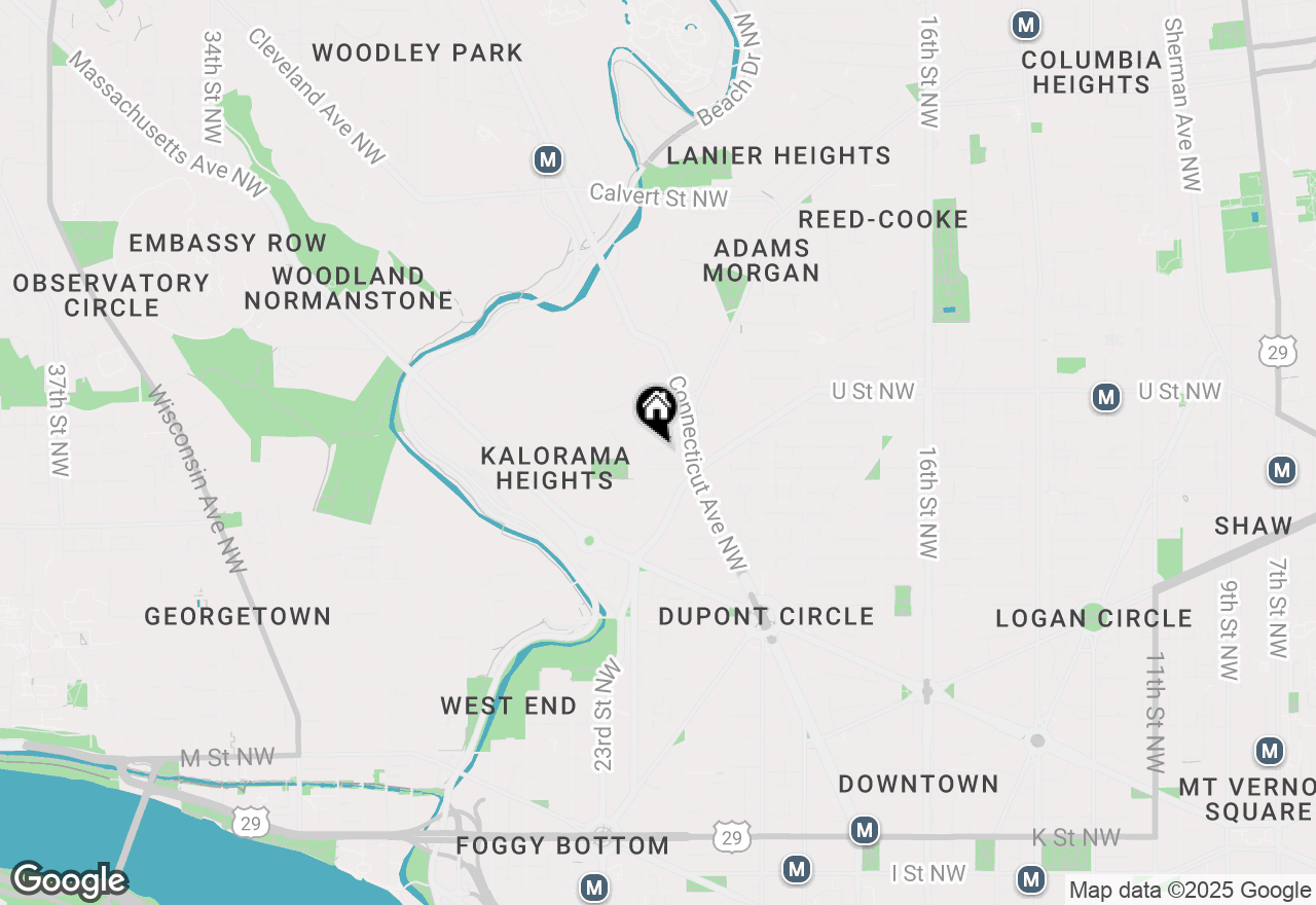Map of 2131 Bancroft Place Nw, Washington, DC 20008