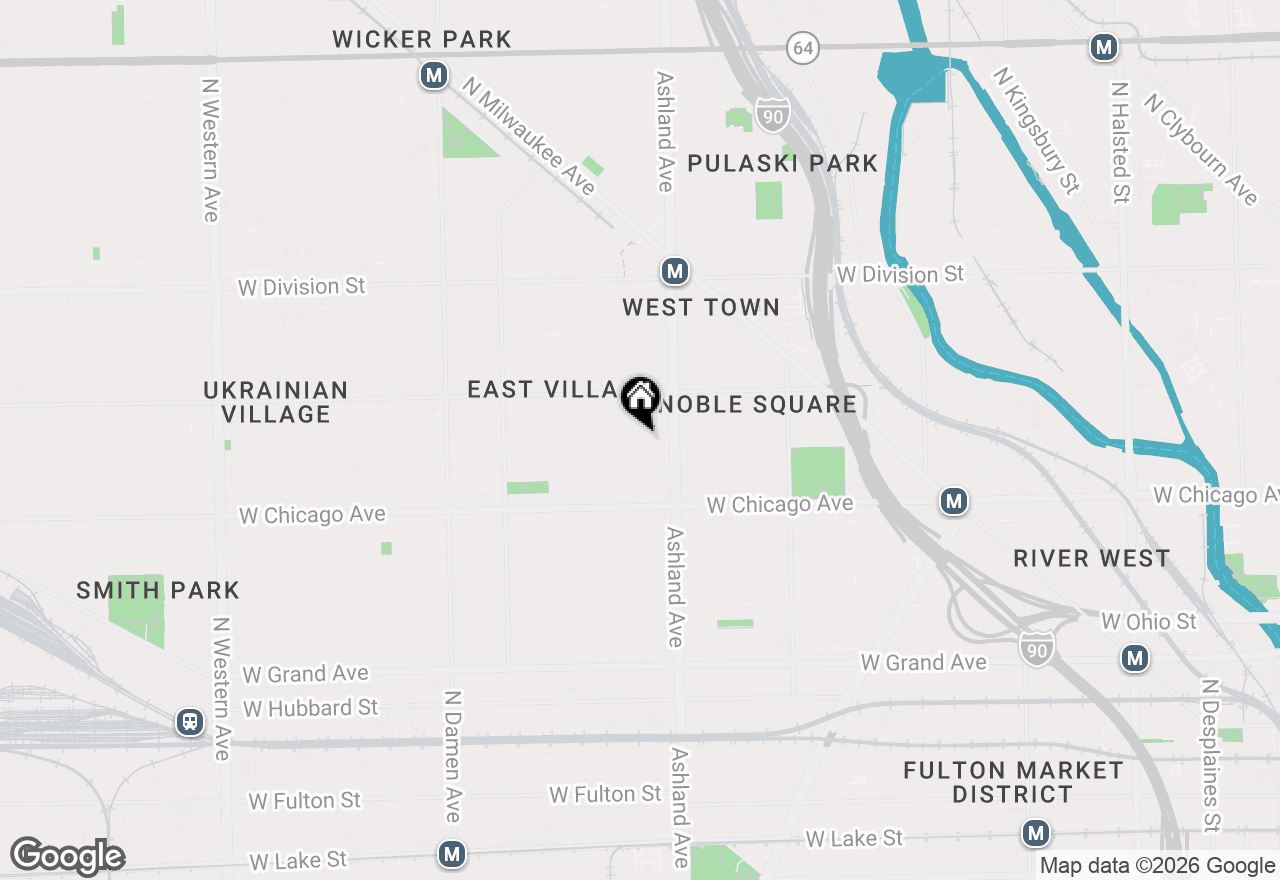Map of 874 N Marshfield Avenue #3, Chicago, IL 60622